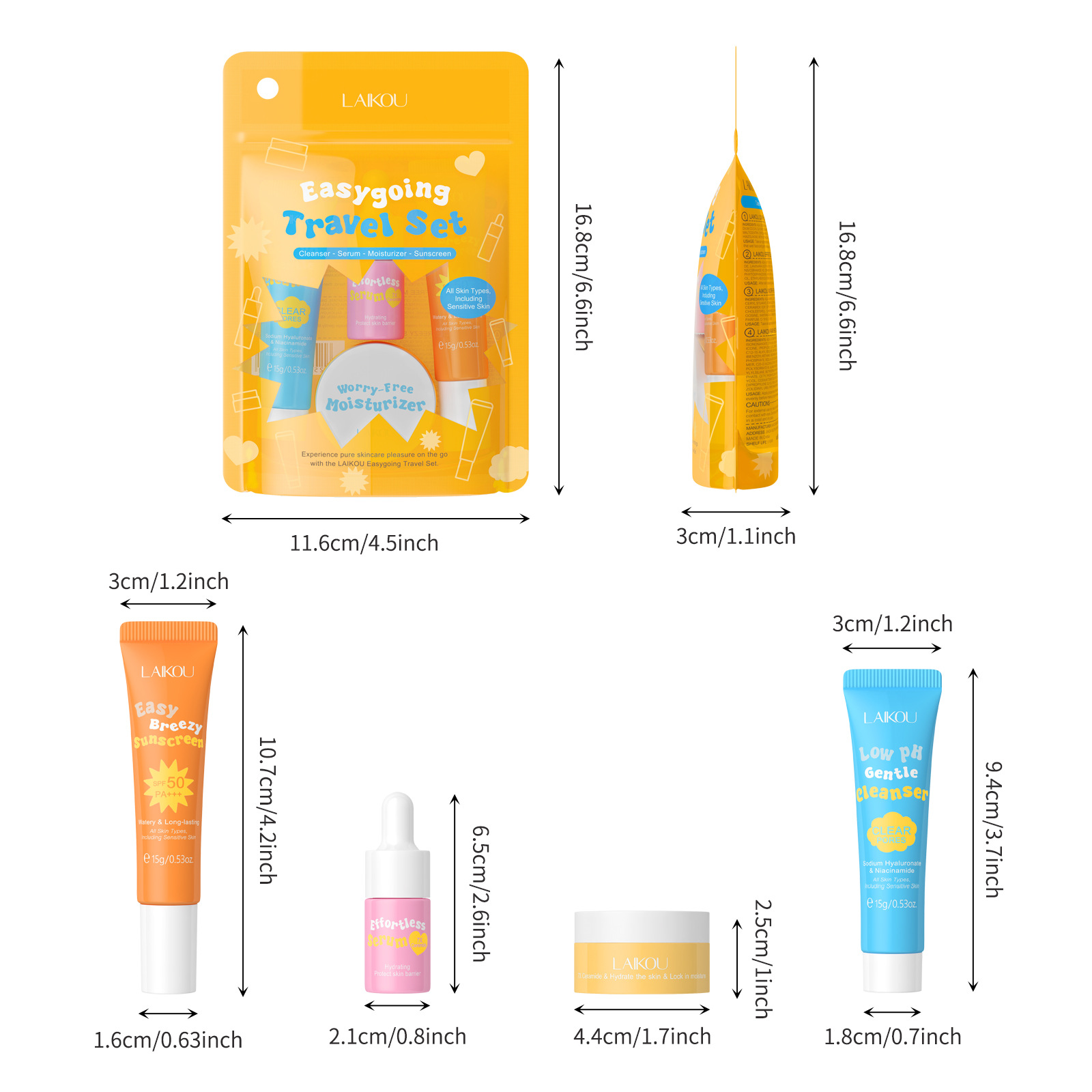 Spf 50 Sunscreen - 4 шт. Laikou керамид дорожный костюм