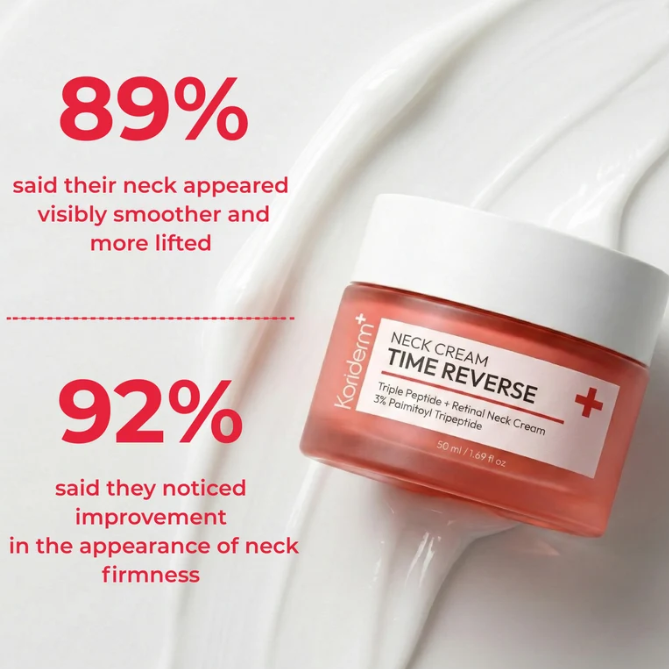 Крем для шеи Koriderm Time Rev – обзор и цена Peptide Neck Cream