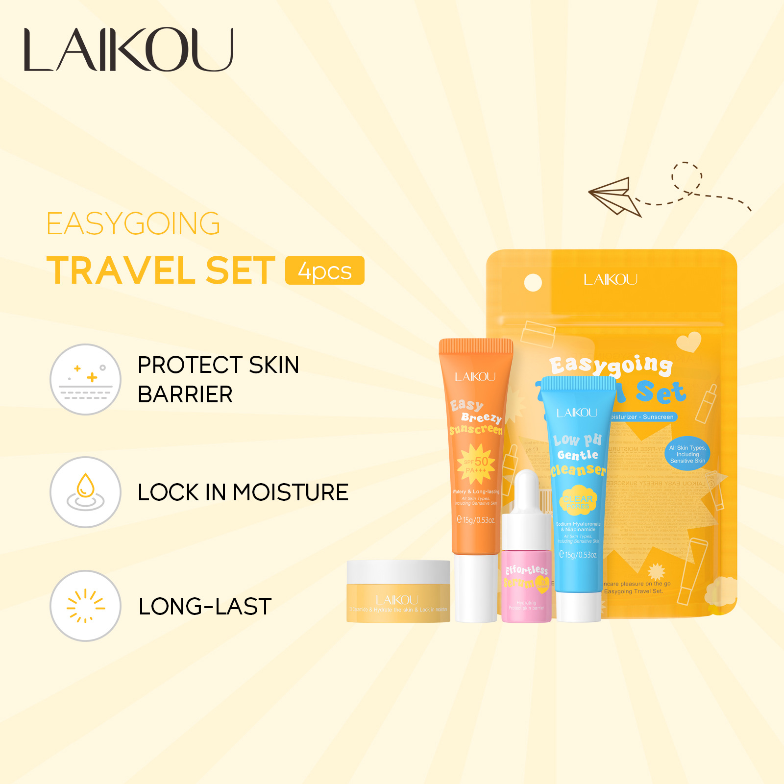 4 шт. Laikou керамид дорожный  – обзор и цена Spf 50 Sunscreen